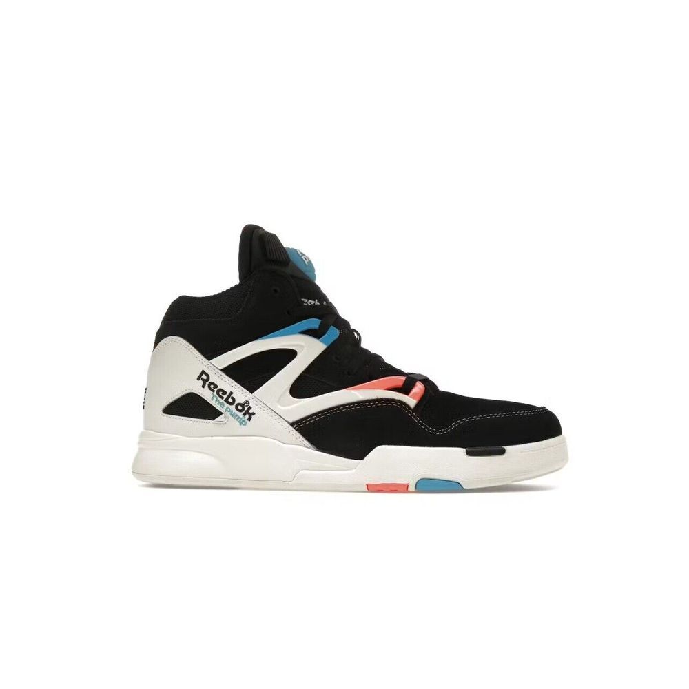 ✅Reebok Men's 10 Black/Multi Suede Pump Omni Zone II Basketball Shoes HR0504